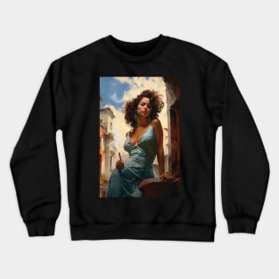 Cuban Woman, Poster Crewneck Sweatshirt